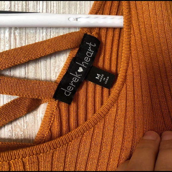 Mustard Long-sleeve Sweater Dress - Picture 6 of 8